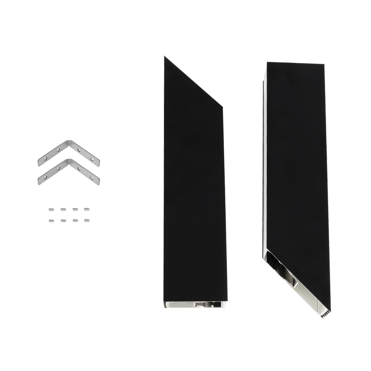 GLOBOSTAR® ALP-CORNER-IN90 BRIGHTRAIL 61781 Επιφανειακό / Κρεμαστό Προφίλ Αλουμινίου Γωνία με Λευκό Γαλακτερό Πατητό Κάλυμμα για Ταινίες LED IP20 - Μαύρο Ματ - Μ30 x Π5 x Υ7.5cm - Image 8