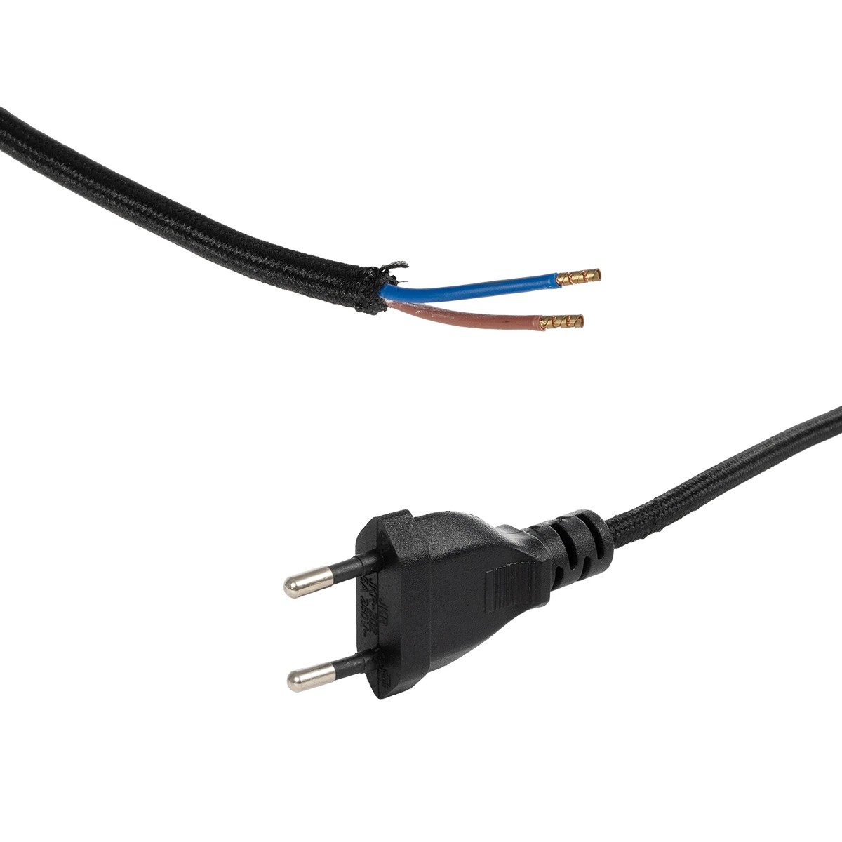 GLOBOSTAR® WHIP 77669 Μοντέρνο DIY Φωτιστικό με Υφασμάτινο Καλώδιο, Ντουί 1 x E27 & Διακόπτη On/Off AC 220-240V IP20 - Μαύρο - Μ140 x Π2.7 x Υ1.9cm - Image 2