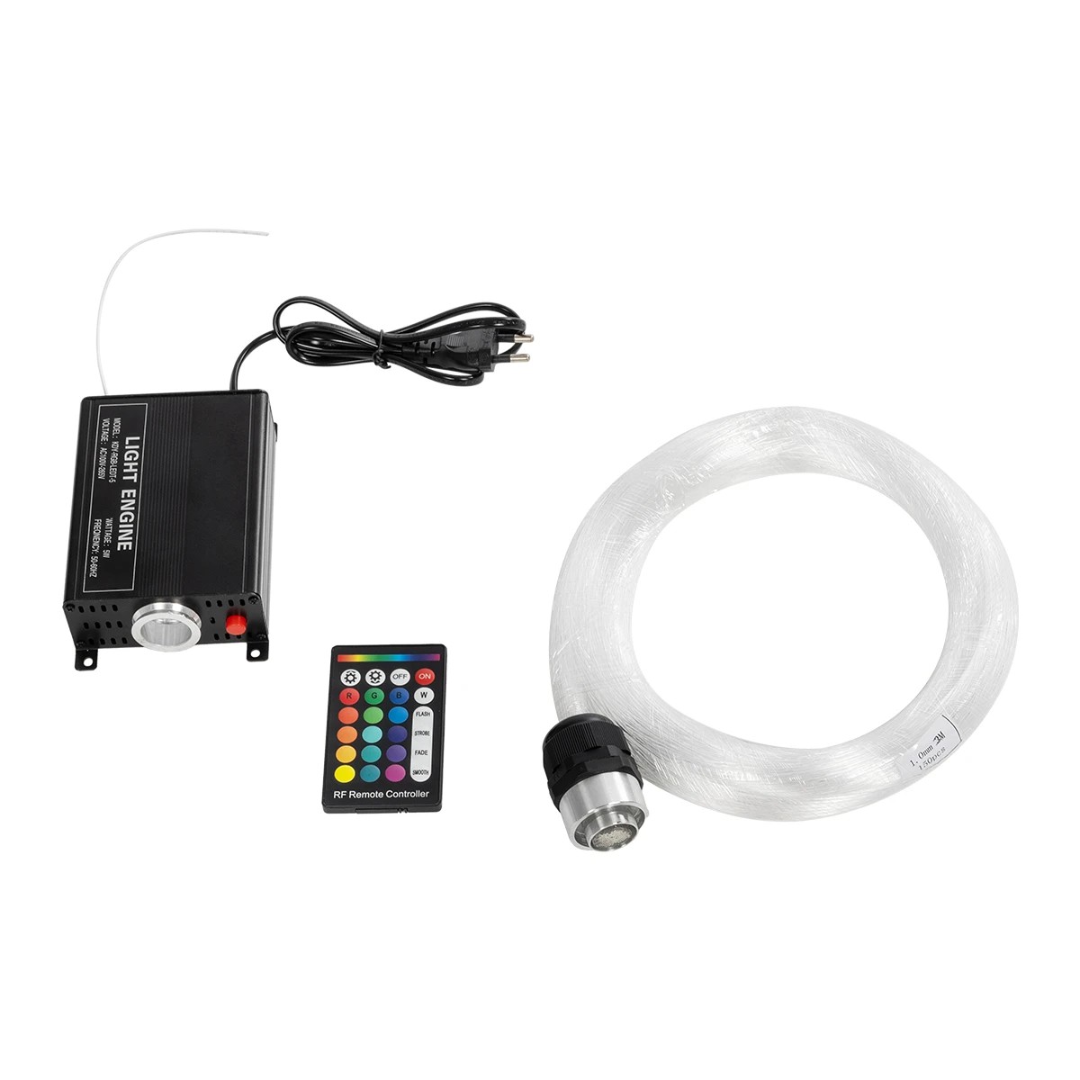 GLOBOSTAR® LUMOFIBRA 79613 Κιτ Συστήματος Οπτικής Ίνας με 150τεμ Φ1mm x Μ200cm & RF Ασύρματο Χειριστήριο LED 5W 200lm 1° AC 220-240V IP20 Πολύχρωμο RGB - Μ11.5 x Π9 x Υ4cm - 2 Χρόνια Εγγύηση - Image 9