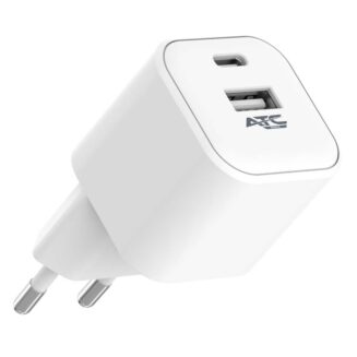 ATC-CH10 Φορτιστής PD με 2 Θύρες USB-Α & Type-C 12W