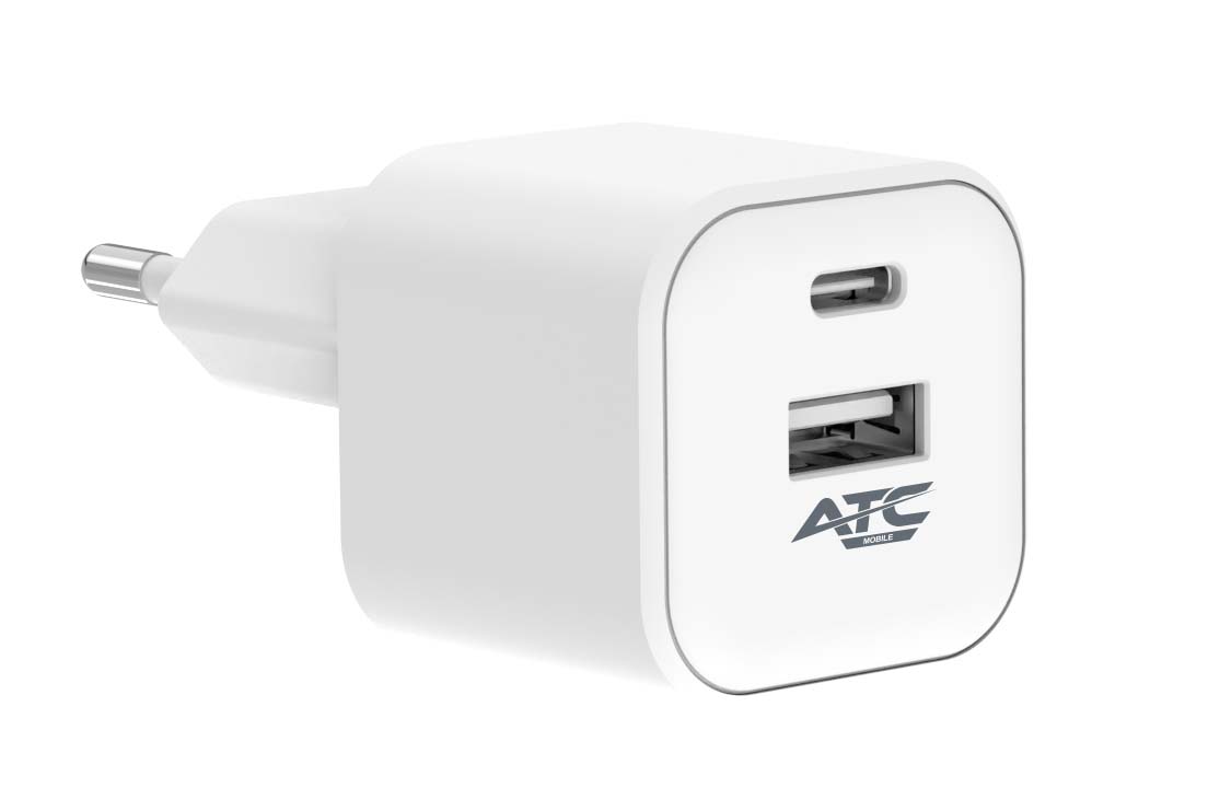 ATC-CH10 Φορτιστής PD με 2 Θύρες USB-Α & Type-C 12W - Image 3