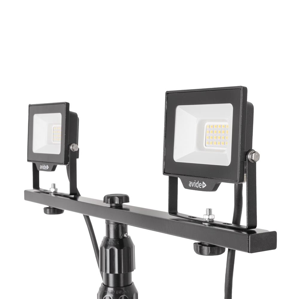 Avide LED Flood Light Slim Αισθητήρας PIR, SMD 2x30W CW 6400K 2 Κεφαλές με Τρίποδο - Image 6