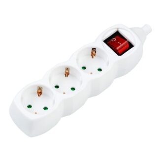 Technik Πολύπριζο 3 Θέσεων Χωρίς Καλώδιο με Διακόπτη 16A Λευκό