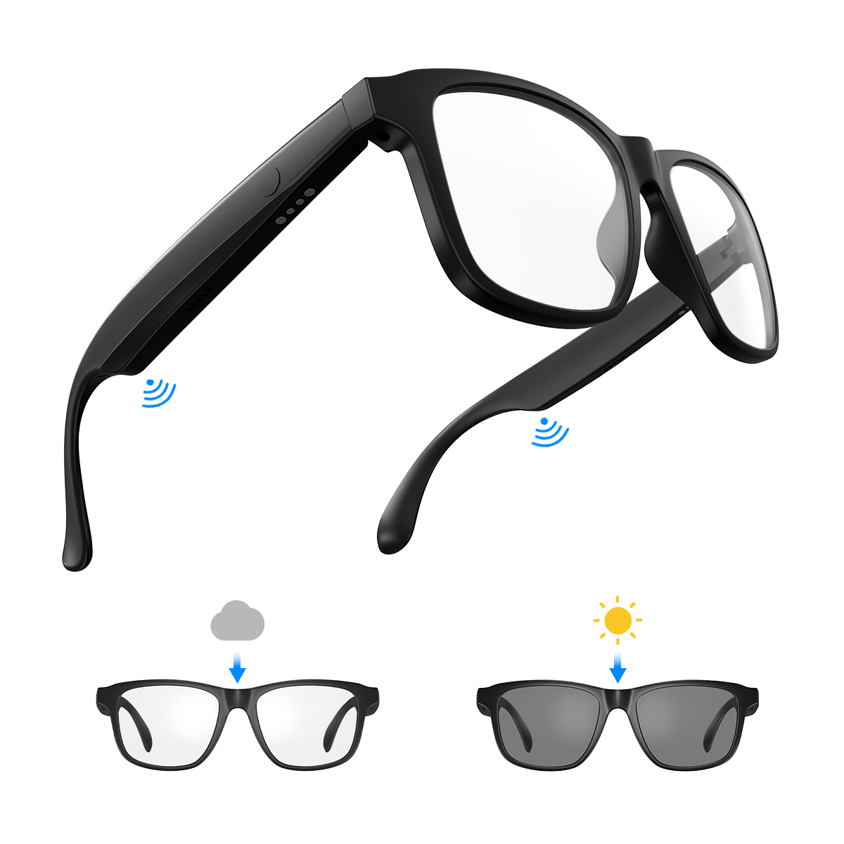 XO E12 Smart Audio Γυαλιά με Anti-Blu-Ray Φακούς - Image 5