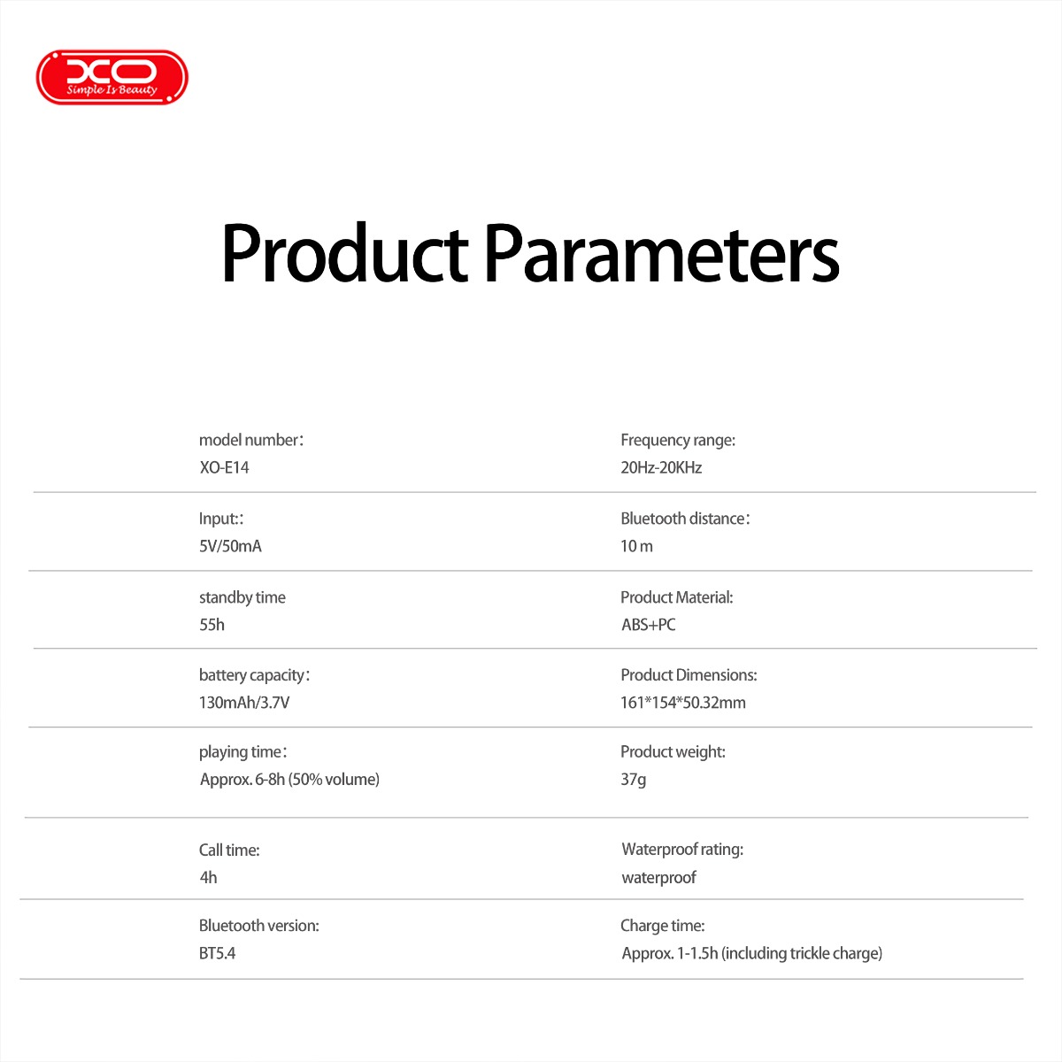 XO E14 Smart Audio Γυαλιά UV Προστασίας Μαύρο - Image 5