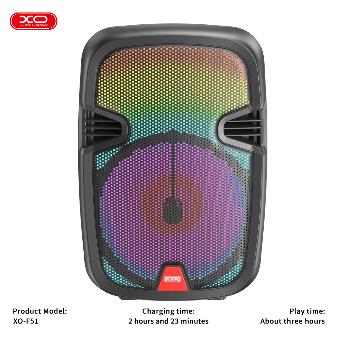 XO F51 Colored Jade Εξωτερικό Ηχείο RGB Bluetooth 10W - Image 2