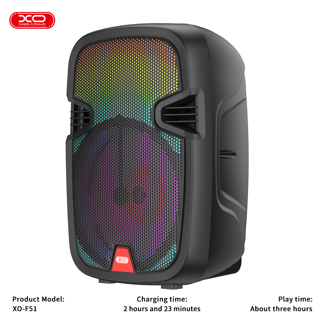 XO F51 Colored Jade Εξωτερικό Ηχείο RGB Bluetooth 10W - Image 4