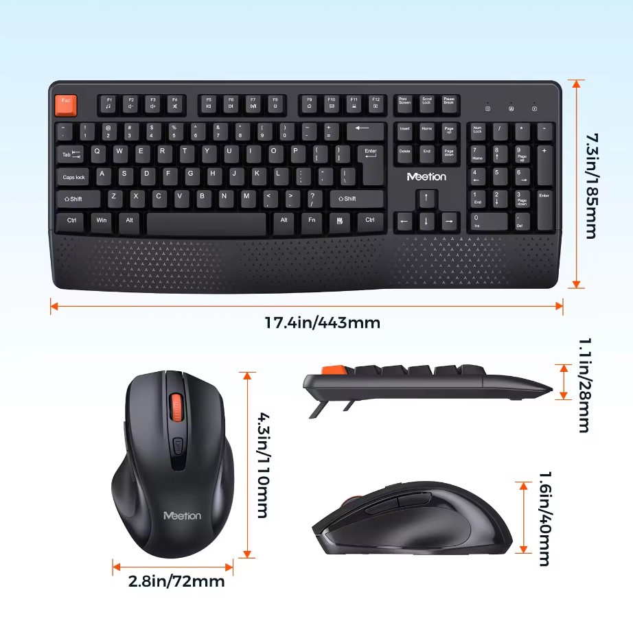 Meetion MT-C4130 2.4G Wireless Combo / Μαύρο - Image 3