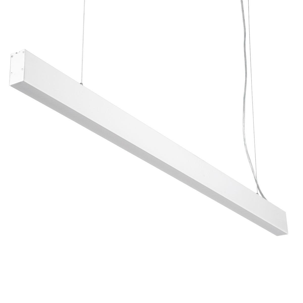 GLOBOSTAR® FELIX 61029-P Μοντέρνο Γραμμικό Κρεμαστό Φωτιστικό Οροφής LED 54W 6500lm 120° AC 220-240V IP20 Ρυθμιζόμενο Λευκό CCT με Χειριστήριο από 2700K έως 6000K Dimmable - Lumileds SMD Chip - Λευκό Ματ - Μ120 x Π3.5 x Υ7cm - 3 Χρόνια Εγγύηση - Image 3