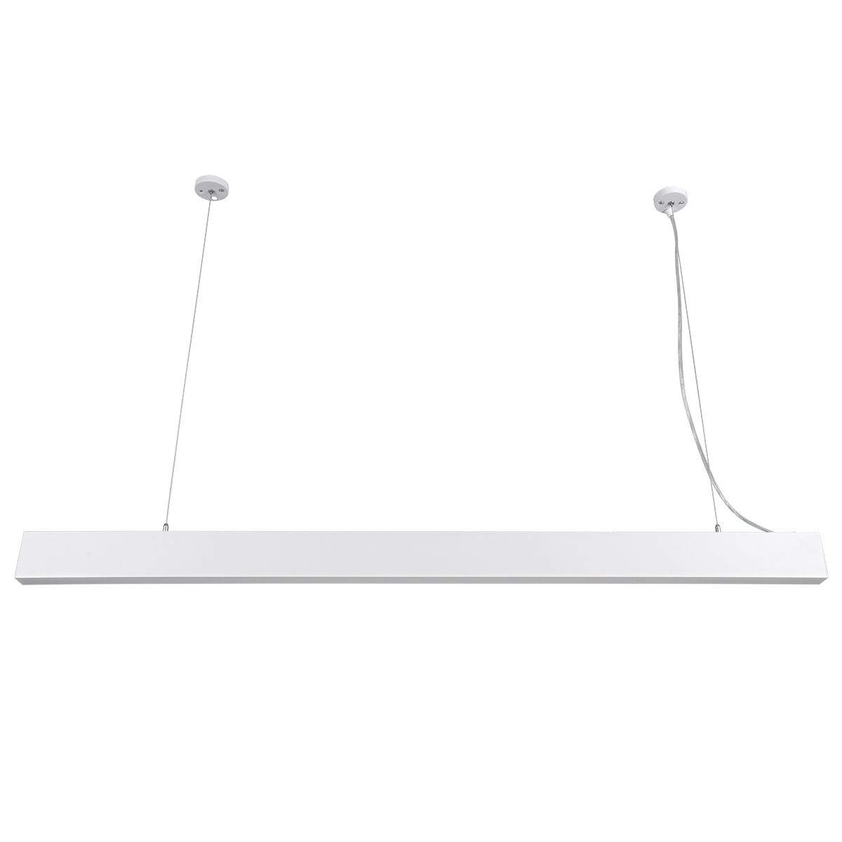 GLOBOSTAR® FELIX 61029-P Μοντέρνο Γραμμικό Κρεμαστό Φωτιστικό Οροφής LED 54W 6500lm 120° AC 220-240V IP20 Ρυθμιζόμενο Λευκό CCT με Χειριστήριο από 2700K έως 6000K Dimmable - Lumileds SMD Chip - Λευκό Ματ - Μ120 x Π3.5 x Υ7cm - 3 Χρόνια Εγγύηση - Image 4