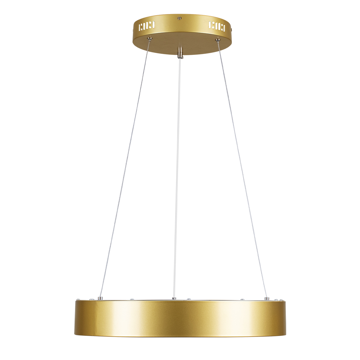 GLOBOSTAR® SALEM 61243 Μοντέρνο Κρεμαστό Φωτιστικό Οροφής LED 75W 8625lm 120° AC 220-240V IP20 Ρυθμιζόμενο Λευκό CCT με Χειριστήριο από 2700K έως 6000K Dimmable - Lumileds SMD Chip - Χρυσό - Μ45 x Π45 x Υ7cm - 3 Χρόνια Εγγύηση - Image 4