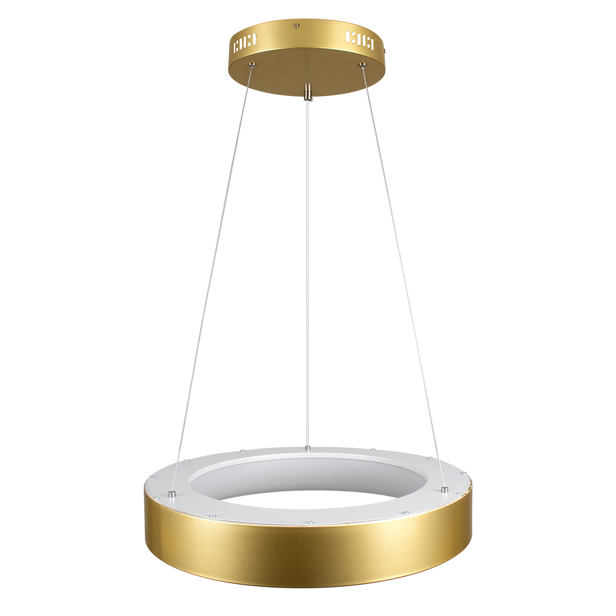 GLOBOSTAR® SALEM 61243 Μοντέρνο Κρεμαστό Φωτιστικό Οροφής LED 75W 8625lm 120° AC 220-240V IP20 Ρυθμιζόμενο Λευκό CCT με Χειριστήριο από 2700K έως 6000K Dimmable - Lumileds SMD Chip - Χρυσό - Μ45 x Π45 x Υ7cm - 3 Χρόνια Εγγύηση - Image 5