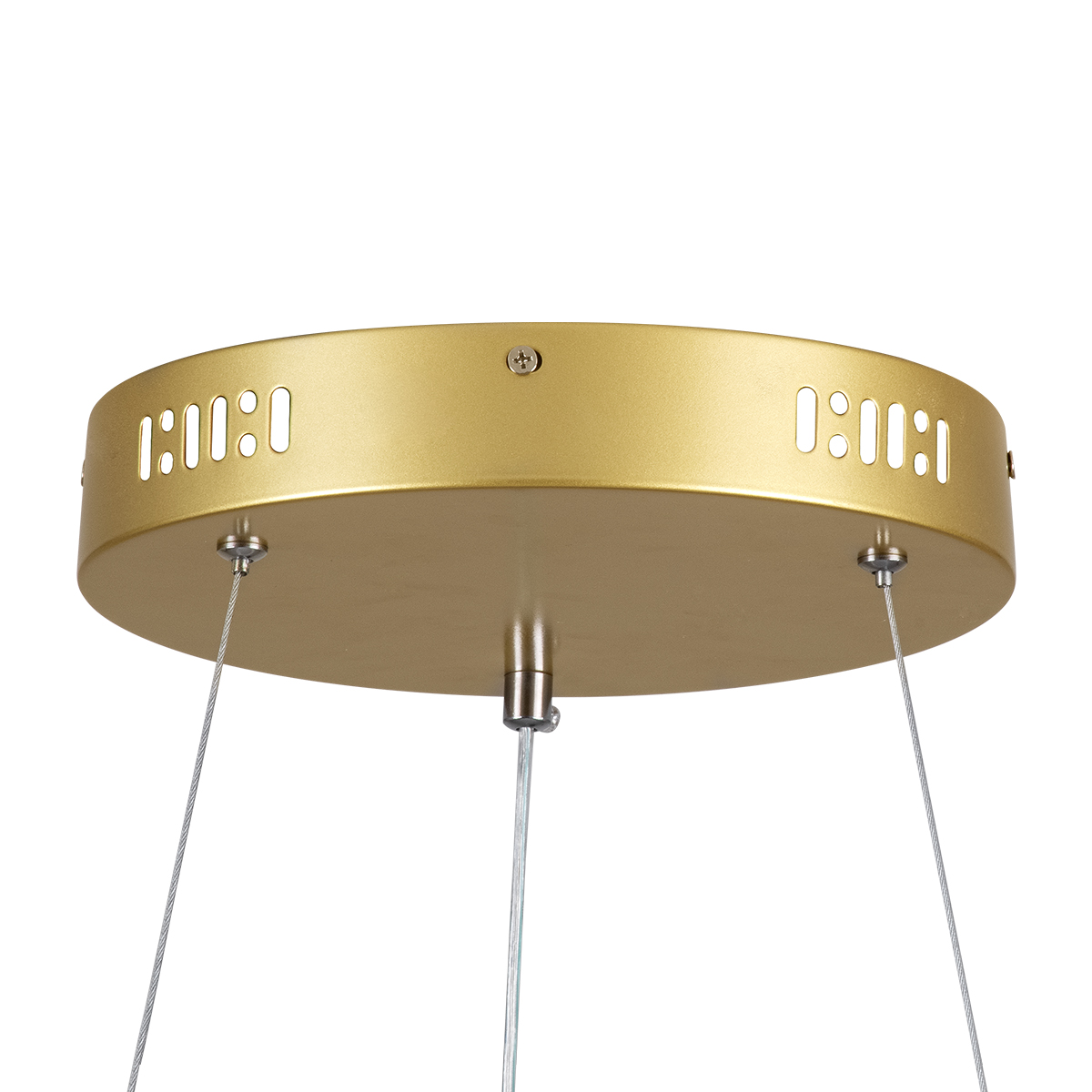 GLOBOSTAR® SALEM 61243 Μοντέρνο Κρεμαστό Φωτιστικό Οροφής LED 75W 8625lm 120° AC 220-240V IP20 Ρυθμιζόμενο Λευκό CCT με Χειριστήριο από 2700K έως 6000K Dimmable - Lumileds SMD Chip - Χρυσό - Μ45 x Π45 x Υ7cm - 3 Χρόνια Εγγύηση - Image 7