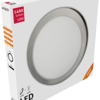Avide LED Πλαφονιέρα Στρογγυλό Αλουμίνιο Σατέν Νίκελ 18W Λευκό 4000K