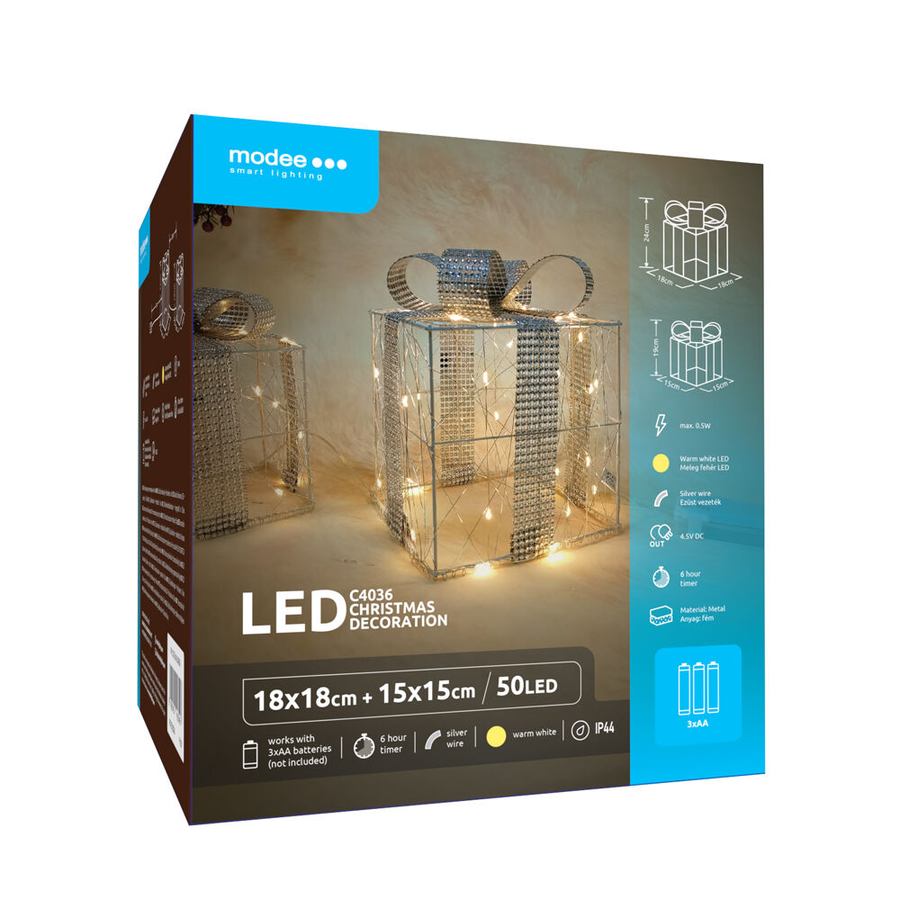 Modee Χριστουγεννιάτικη διακόσμηση LED με μπαταρία C4036 (50 LED) Ζεστό λευκό