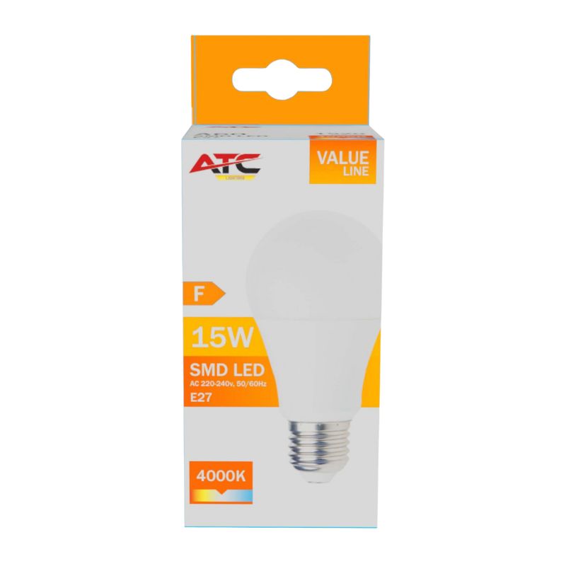 ATC SMD LED Λαμπτήρας A60 230V 15W/1520LM E27 4000K - Image 2