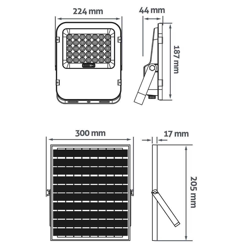 Avide LED Ηλιακός Προβολέας 100W 6400K με Ξεχωριστό Ηλιακό Πάνελ και Τηλεχειριστήριο - Image 10
