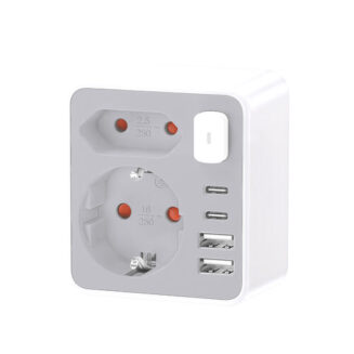 Technik Professional Πρίζα Επέκτασης 2 Θέσεων 2xUSB-C & 2xUSB-A με Διακόπτη