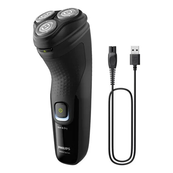 Philips Series X3021/00 Επαναφορτιζόμενη Ξυριστική Μηχανή με Τρίμερ Μαύρη - Image 3