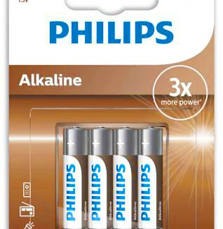 Philips Eco Αλκαλική LR03 AAA (4 τμχ)