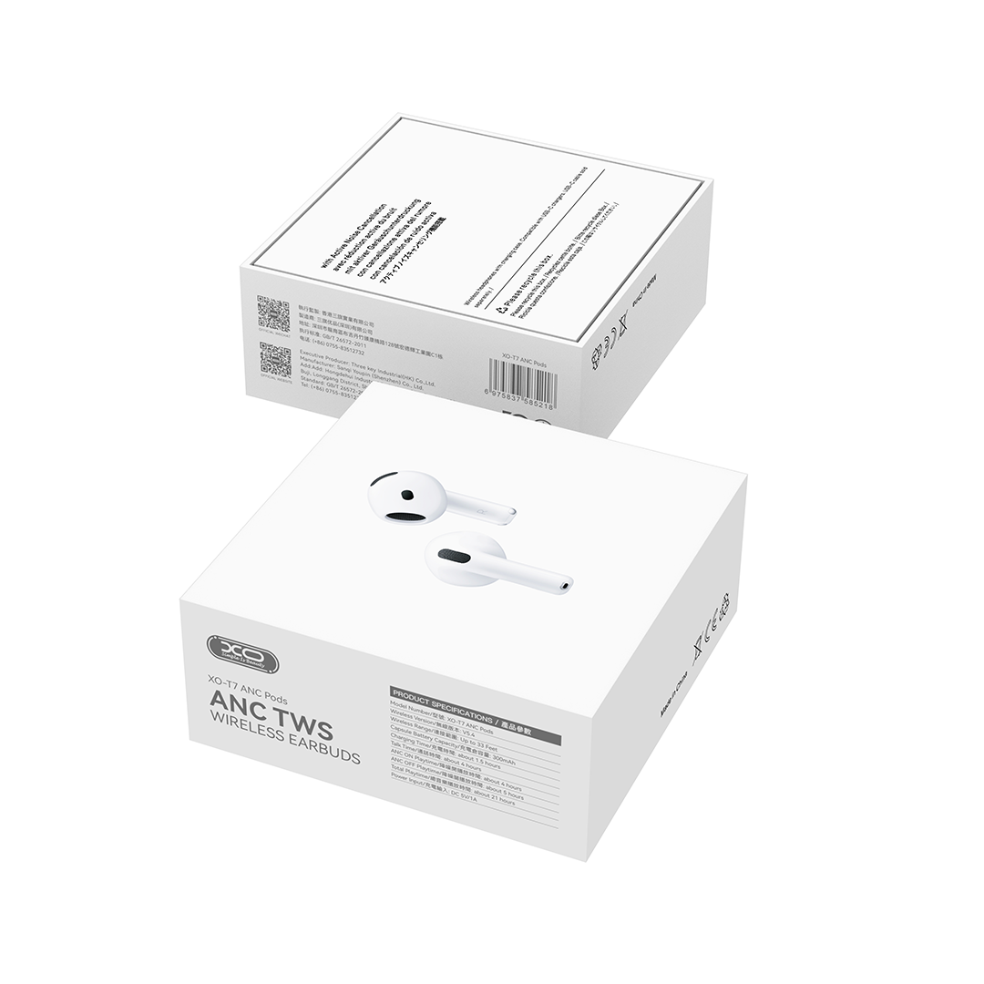 XO T7 ANC Ασύρματα Ακουστικά Earbuds TWS 6ης Γενιάς με Noise Cancelling Standard Edition - Image 6