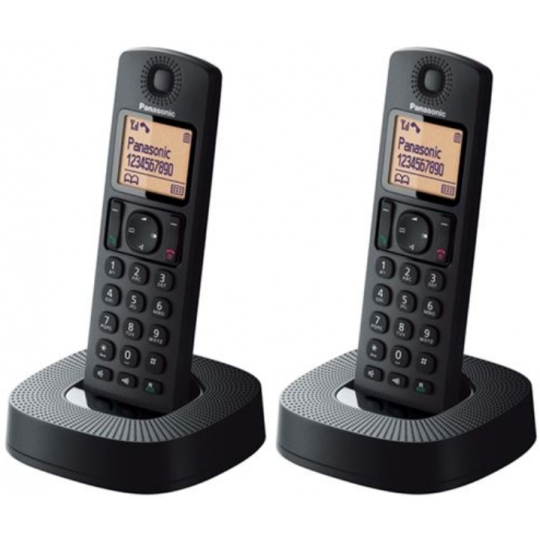 Panasonic KX-TGC312B Ασύρματο Τηλέφωνο Duo με 2 Ακουστικά Μαύρο - Image 2