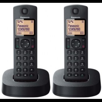 Panasonic KX-TGC312B Ασύρματο Τηλέφωνο Duo με 2 Ακουστικά Μαύρο
