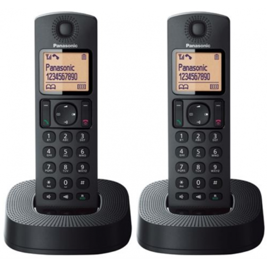 Panasonic KX-TGC312B Ασύρματο Τηλέφωνο Duo με 2 Ακουστικά Μαύρο