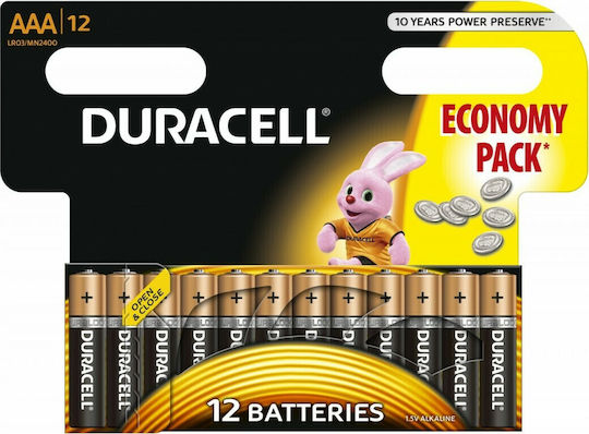 Duracell BASIC AAA 12OBX, Αλκαλικές μπαταρίες 12 τεμάχια