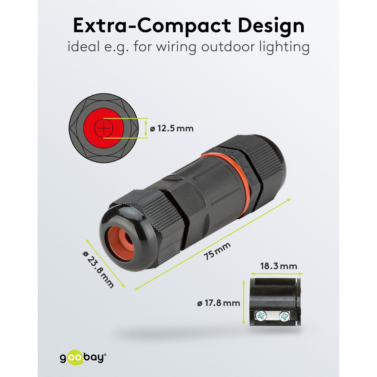 Goobay Σύνδεσμος καλωδίου 7,5 cm IP68 (81325) - Image 3