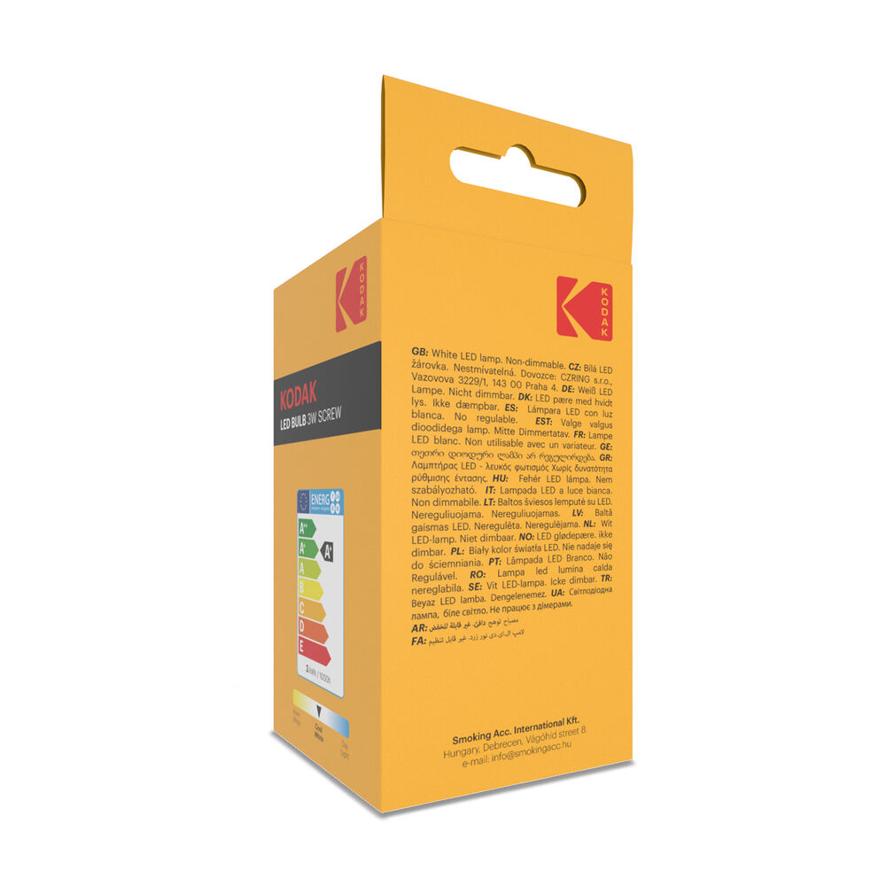 KODAK Λαμπτήρας LED Max τύπου Mini Globe G45 3W E27 270° 4000K (250 lumen) - Image 2