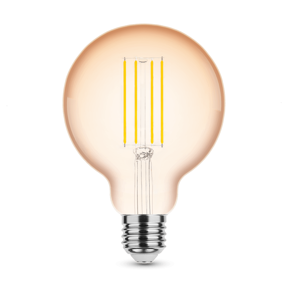 Modee Lighting Λαμπτήρας LED Filament Σφαιρικός G95 4W E27, Amber, 320°, 1800K (360 lumen) - Image 2