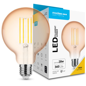 Modee Lighting Λαμπτήρας LED Filament Σφαιρικός G95 4W E27, Amber, 320°, 1800K (360 lumen)